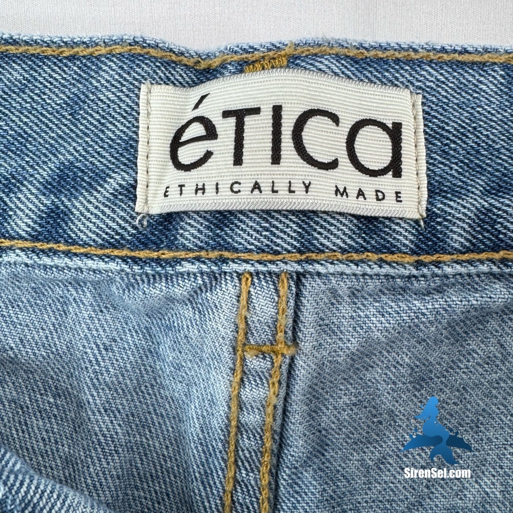 1228 NWT ÉTICA Marley Ultra High Rise Baggy Jeans - Size 27 - Atwater Blue - Picture 3 of 16